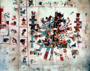 Forma zoomorfa dal Codex Borgianus, Mixtec, Messico precolombiano da Unbekannt