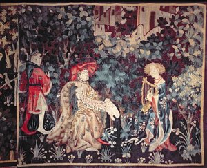 Il Concerto, Arazzo di Arras, 1420 da Unbekannt Unbekannt