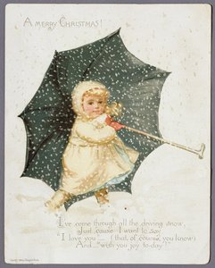Buon Natale, biglietto di Natale, 1888 da Unbekannt Unbekannt