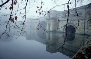 Ponte sul lago, Blenheim Palace, Oxfordshire, costruito c.1705-24 da Unbekannt Unbekannt