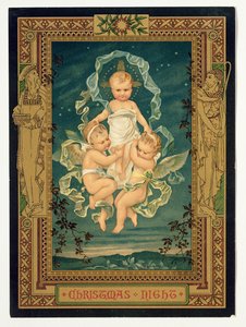 Notte di Natale, biglietto di Natale, anni 1880