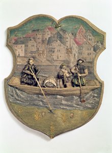 Simbolo della corporazione ricamato eseguito da Wolf Popp, Passau, c.1574-5