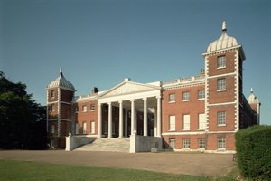 Vista esterna del lato est, Osterley Park, Middlesex da Unbekannt Unbekannt