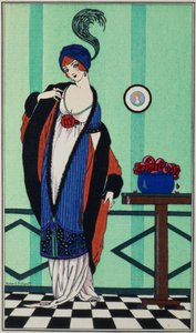 Cappotto di pelliccia con tunica di mussola da 