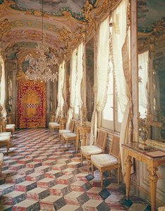 Galleria degli Specchi con affreschi di Lorenzo de Ferrari, Palazzo Spinola, Genova, Italia