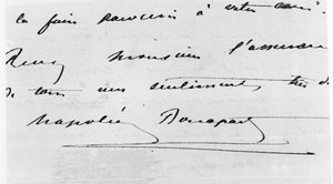 Scrittura e Firma di Napoleone Bonaparte (1769-1821) da Unbekannt Unbekannt