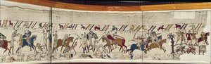 Il re Aroldo viene ucciso e gli inglesi fuggono, Arazzo di Bayeux da Unbekannt Unbekannt