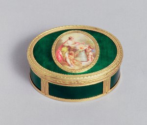 Tabacchiera in oro e smalto di Luigi XVI, di Pierre-Francois Drais, Parigi, 1774