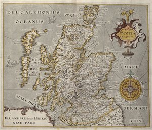 Mappa del Regno di Scozia, XVII secolo Scotia Regnum