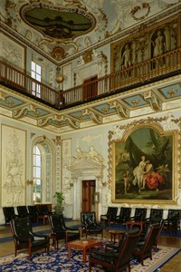 Moor Park, Interno della Sala di Jacopo Amigoni (c. 1675-1752), Hertfordshire, UK