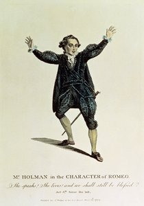 Mr Holman nel ruolo di Romeo, pub. 1784