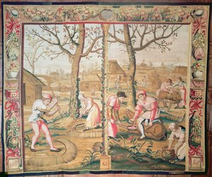 Novembre e Dicembre, arazzo di Mortlake di Poyntz da Unbekannt Unbekannt