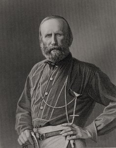 Ritratto di Giuseppe Garibaldi (1807-82) inciso da William Holl (1807-71) da una fotografia, pub. da William Mackenzie da Unbekannt Unbekannt
