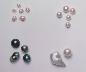 Selezione di perle coltivate di diverse forme da Unbekannt Unbekannt