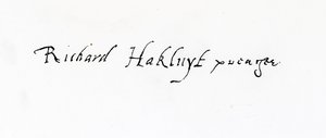 Firma di Richard Hakluyt (c.1552-1616) da Unbekannt Unbekannt