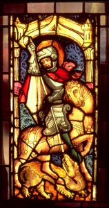 Vetrata raffigurante San Giorgio e il Drago da Colonia, c.1300 da Unbekannt Unbekannt