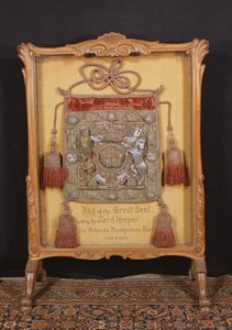 La borsa del Gran Sigillo, tenuta dal Lord Keeper, Sir Orlando Bridgeman (1667-72) da Unbekannt Unbekannt