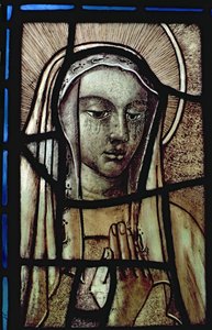 La Testa della Vergine Maria, restaurata, britannica, XIII secolo da Unbekannt Unbekannt