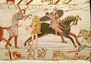 I Normanni uccidono gli uomini di Harold, Arazzo di Bayeux da Unbekannt Unbekannt