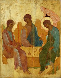 La Trinità, icona russa del XVI secolo