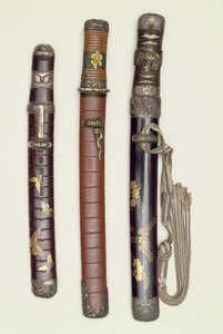 Tre Aikichi Tanto (spade) del periodo Meiji, fine XIX secolo da Unbekannt Unbekannt