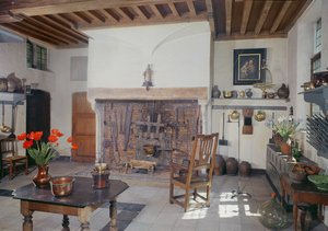 Vista della cucina nella Casa della Badessa