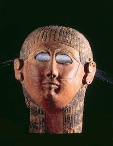 Maschera barbuta, da Cartagine, Tunisia, Fenicia, IV secolo a.C.