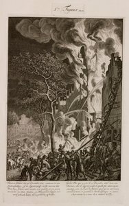 Incendio in una raffineria di zucchero, Amsterdam, Olanda, 29 dicembre 1669