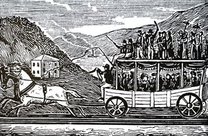 Una carrozza trainata da cavalli da Unbekannt