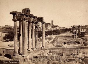 Una vista del Foro Romano da Unbekannter Künstler
