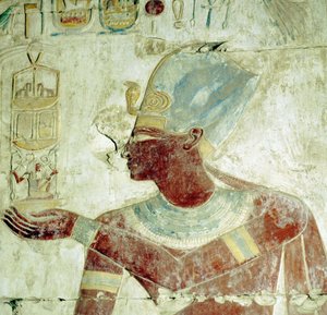 Abydos: Tempio di Ramses II, Il Re a una Cerimonia. (XIX dinastia) da Leopold Blonder