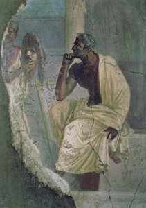 Attore e maschera, dalla Casa del Poeta Tragico da Unbekannter Künstler