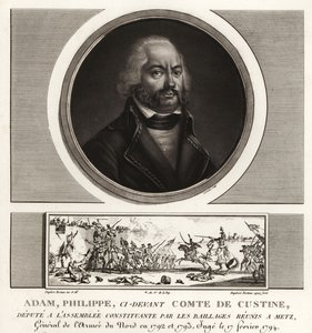 Adam Philippe, Conte di Custine, generale rivoluzionario francese, giustiziato per tradimento 1793