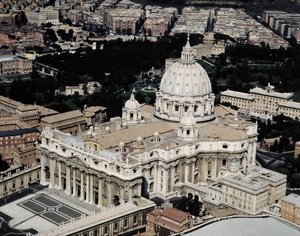 Vista aerea della Basilica di San Pietro, Roma da Unbekannt