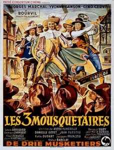 Poster del film I tre moschettieri di André Hunebelle con Georges Marchal (D
