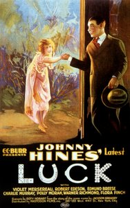 Locandina del film Luck di Doty Hobart con Johnny Hines 1923 Film muto da Unbekannt