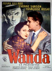 Poster del film Wanda la peccatrice di Duilio Coletti con Frank Villard, Yvonne Sanson e Françoise Rosay 1952
