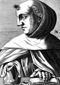 Alberto Magno (1193/1206-1280) monaco domenicano tedesco, scienziato, filosofo e teologo, incisione