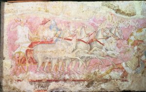Amazzoni che guidano un carro, (dettaglio) da Unbekannt