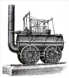 Una locomotiva costruita da George Stephenson da Unbekannt