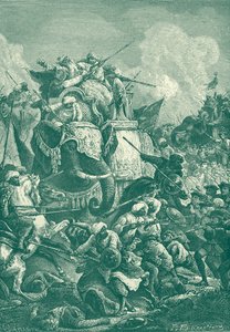Anwaruddin Muhammed Khan alla Battaglia di Ambur da Unbekannter Künstler