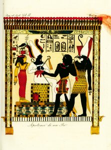 Apoteosi di un faraone: il re Seti I incontra gli dei Osiride e Horus scoperti a Tebe da Giovanni Battista Belzoni