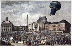 Ascesa del pallone aerostatico "Martial" da Unbekannter Künstler