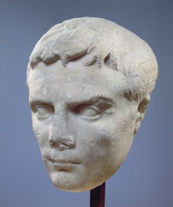 Augusto, testa in marmo, c.27-20 a.C.