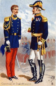 B: Generale e Ordinanza. Incisione in "Military Alphabet". Iniziali dell