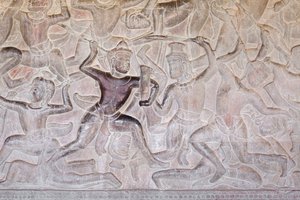 Bassorilievi sulla galleria orientale di Angkor Wat, Cambogia da Unbekannter Künstler