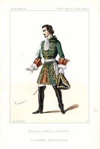 Edouard Gassier nel ruolo del Conte in La Barcarolle di Auber, Opera Comique da Unbekannter Künstler