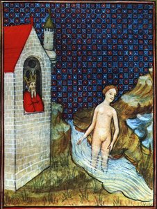 Bathsheba dopo una miniatura della Bibbia dei Sensi del XIV secolo da Unbekannter Künstler