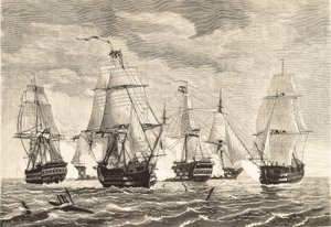 Battaglia di Trafalgar (21 ottobre) da Unbekannter Künstler