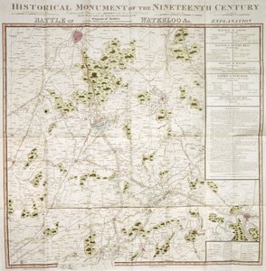 Mappa della Battaglia di Waterloo da Unbekannter Künstler